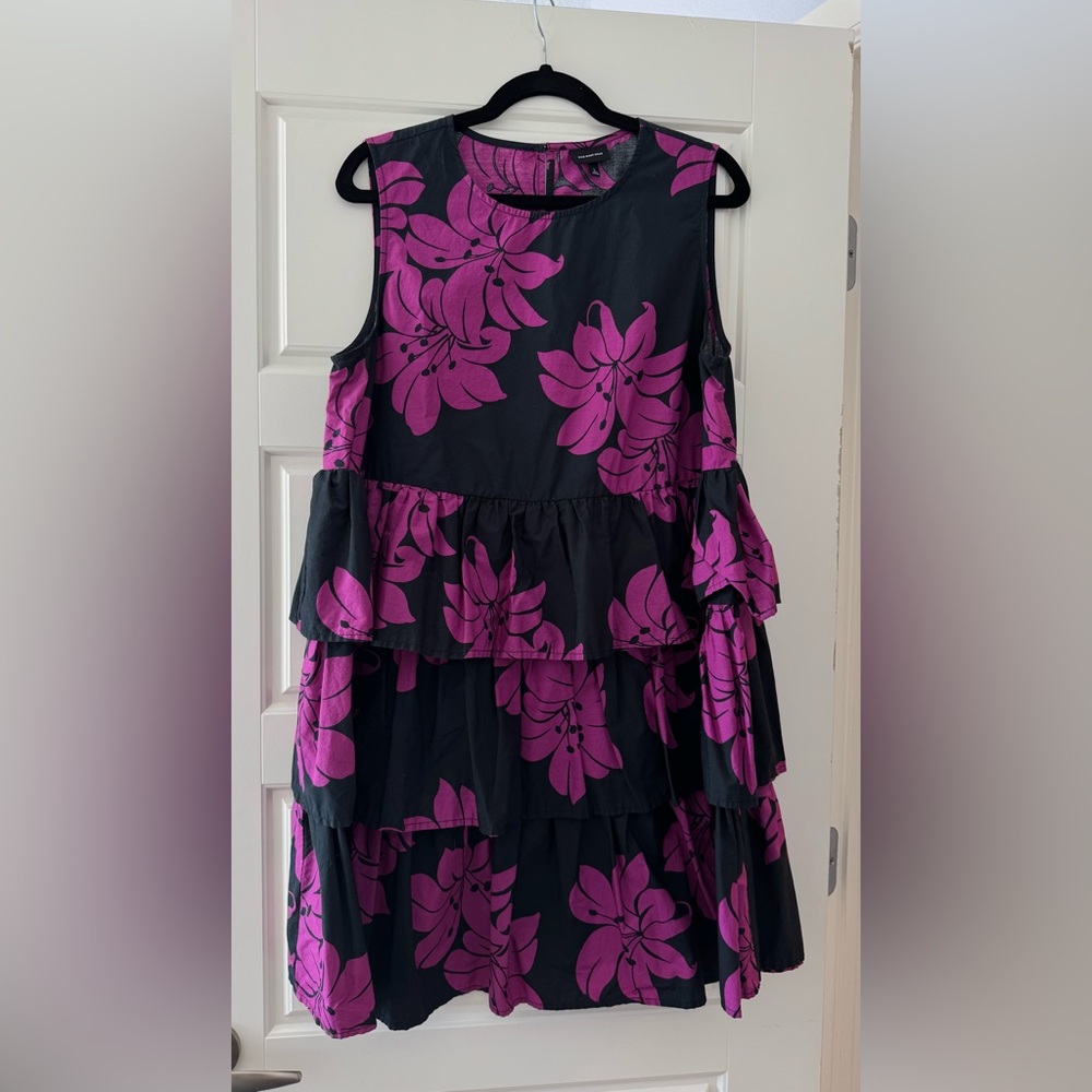 Who What Wear Pink Ruffled Tiered Sundress